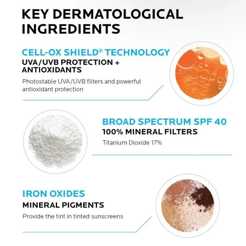 La Roche Posay Anthelios 40 Tinted Mineral Light-Fluid Sunscreen - Medium Deep - Picture 3 of 10